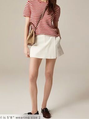 J.Crew Wrap-front skort in bi-stretch cotton blend